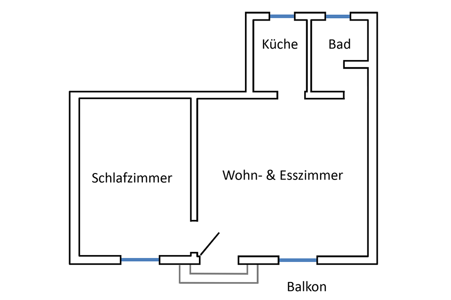 Grundriss der Wohnung